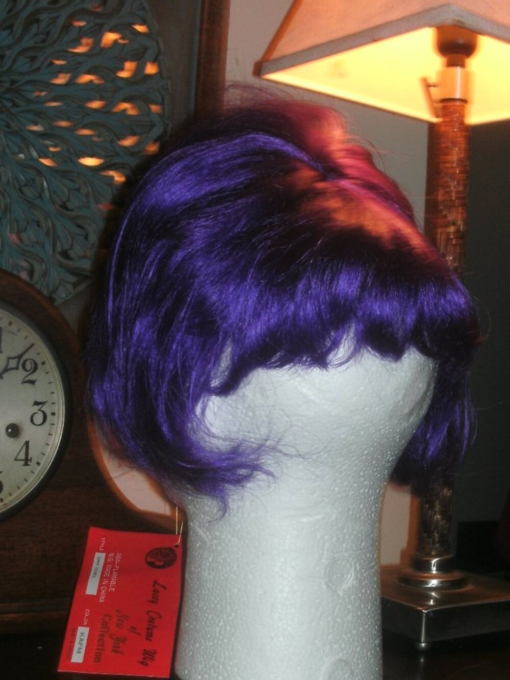 NWT PURPLE BEEHIVE SPITCURL WIG COSPLAY DRESS UP COSTUME PARTY HALLOWEEN ~ OS